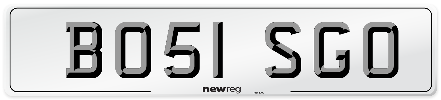 BO51 SGO Number Plate from New Reg